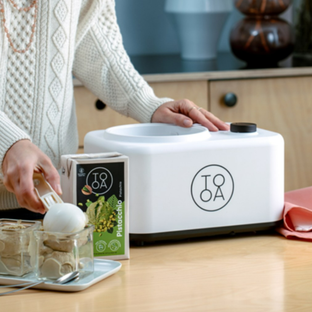 Sorbetière TooA Family + 4 briques de 1 L. Préparez le vrai gelato italien à la maison!