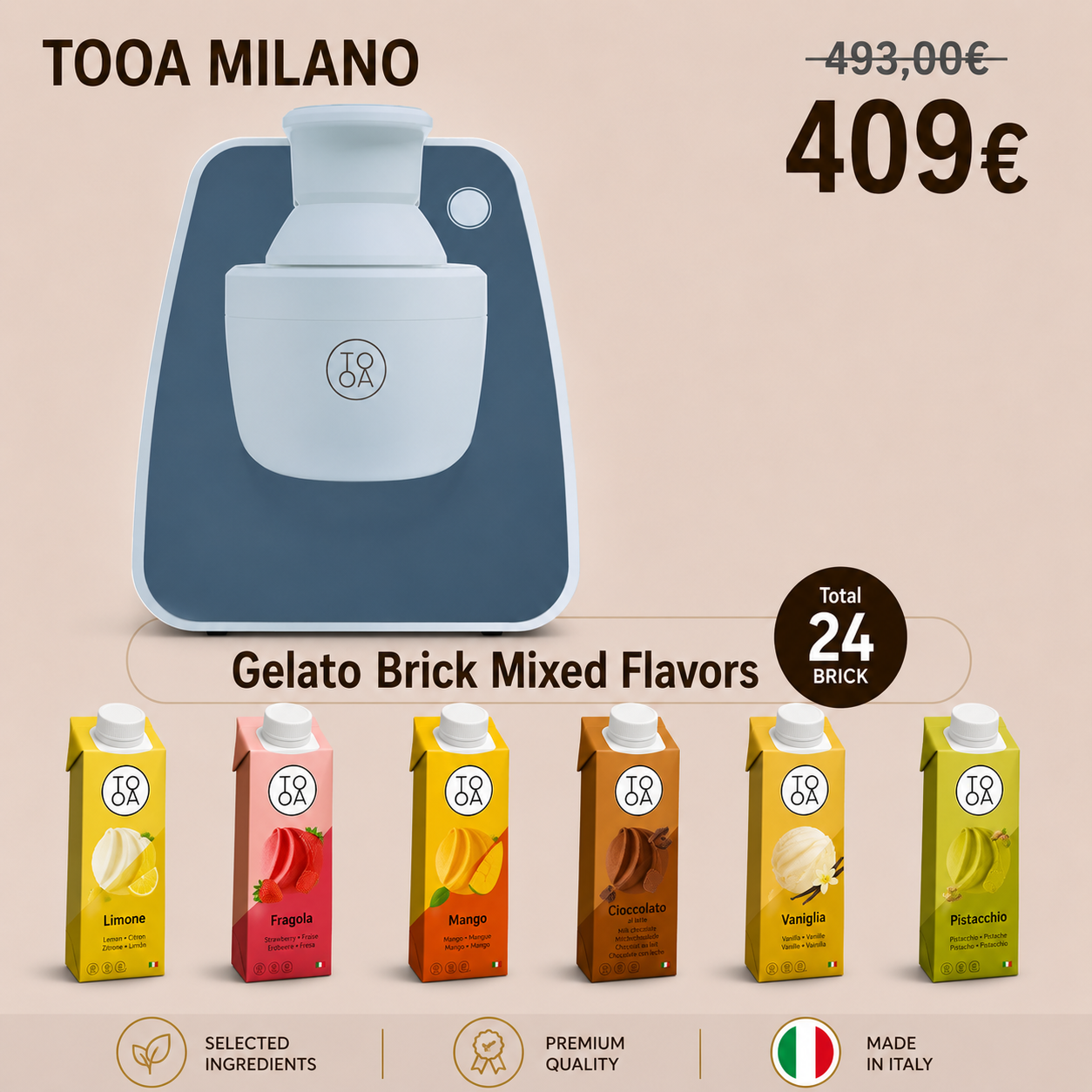Gelatiera TooA Milano Starter Pack