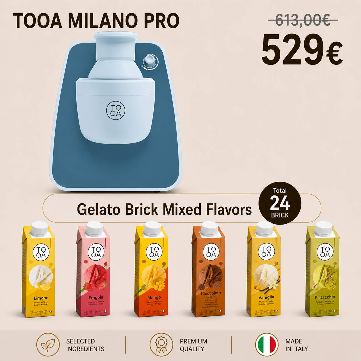 Gelatiera TooA Milano PRO Starter Pack