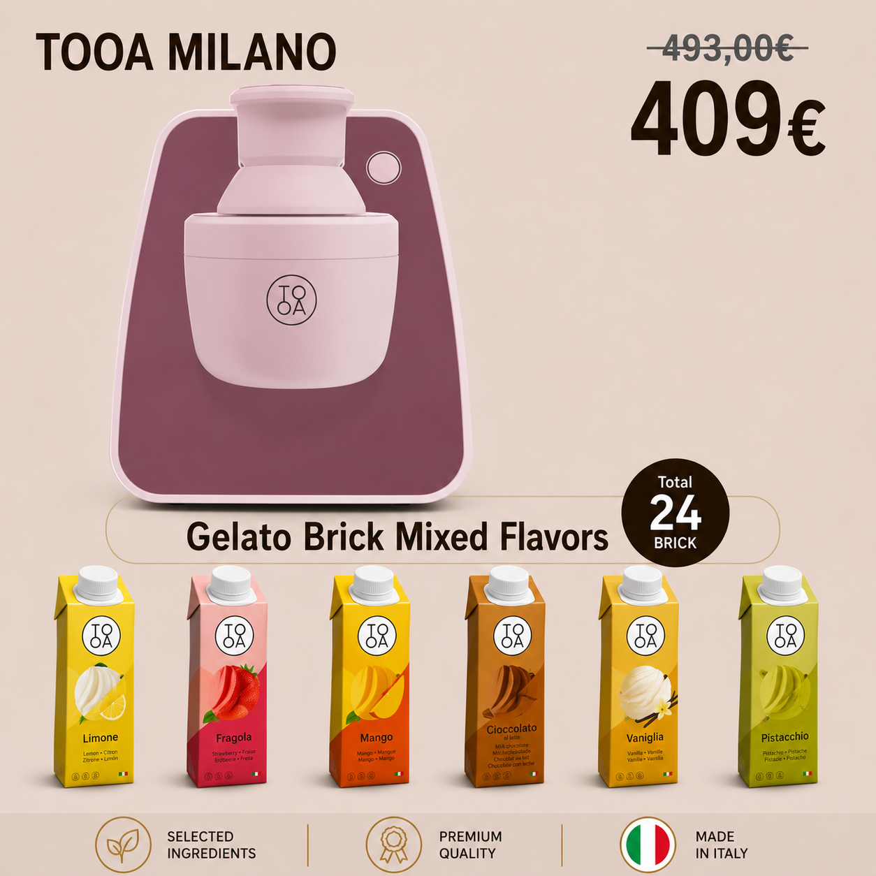Gelatiera TooA Milano Starter Pack