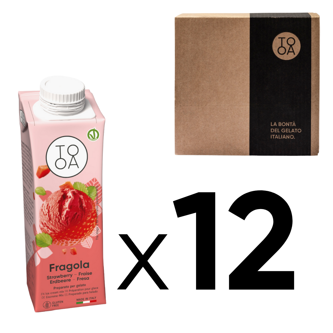 Box 12 Brik - Strawberry Gelato 250 ml