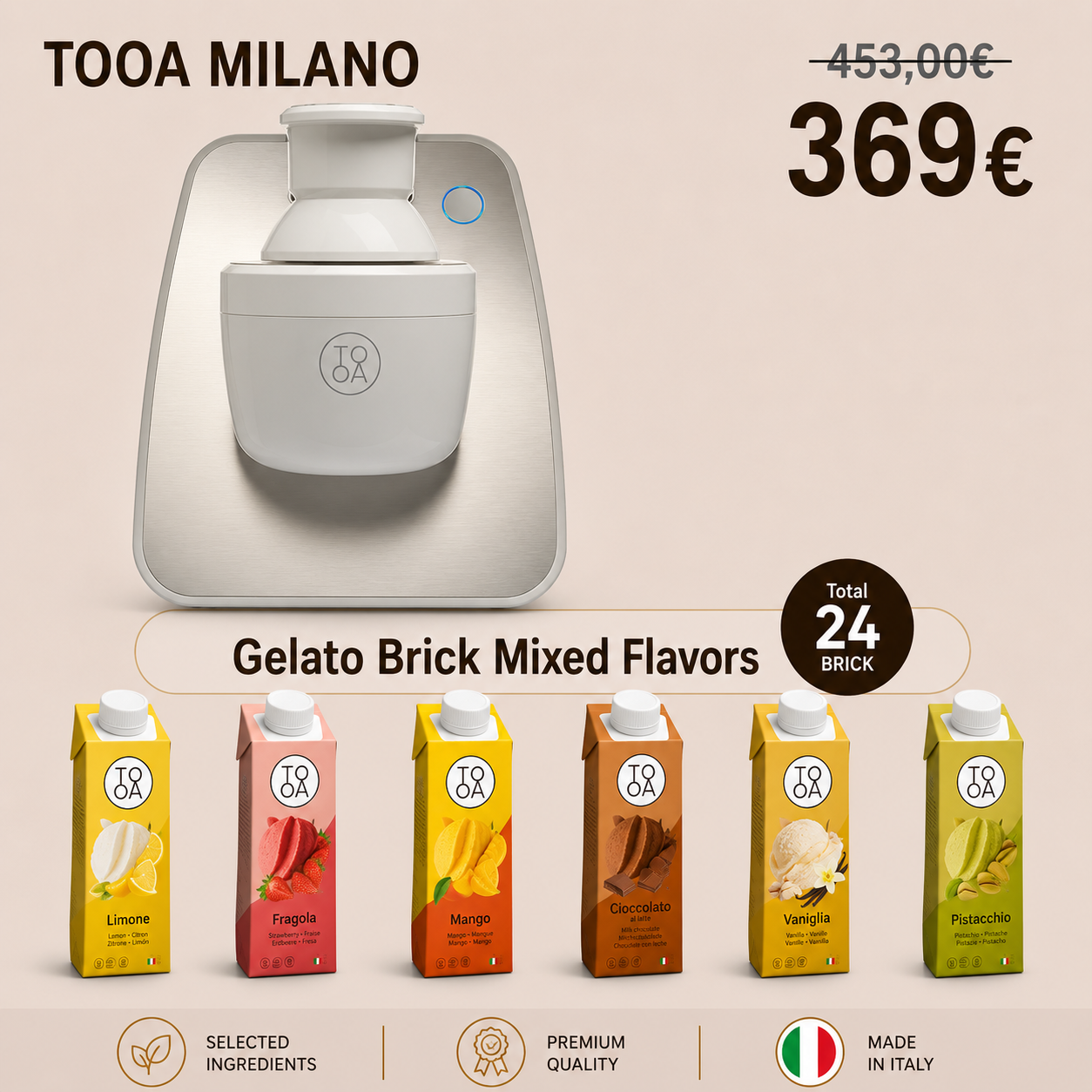 Gelatiera TooA Milano Starter Pack