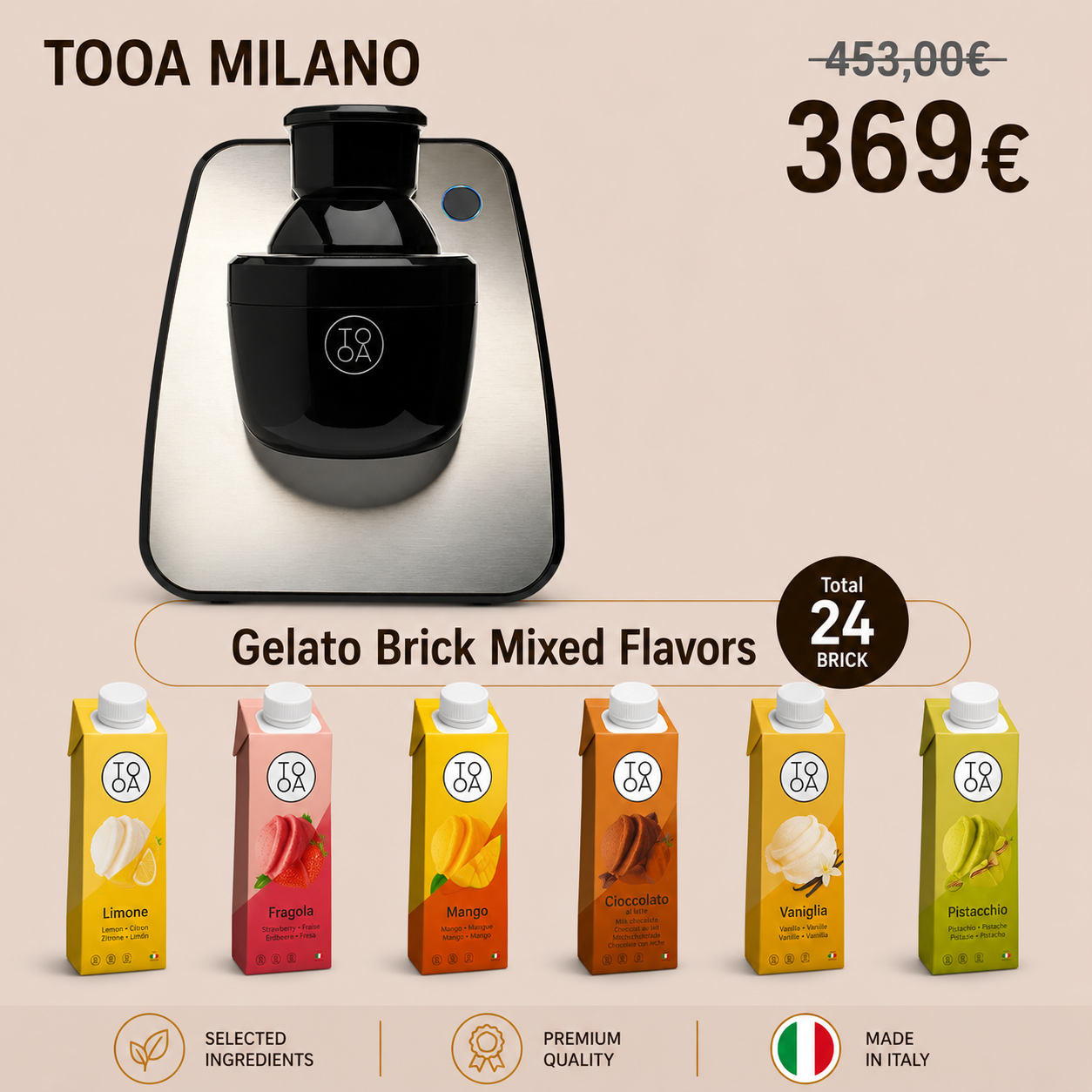 Gelatiera TooA Milano Starter Pack