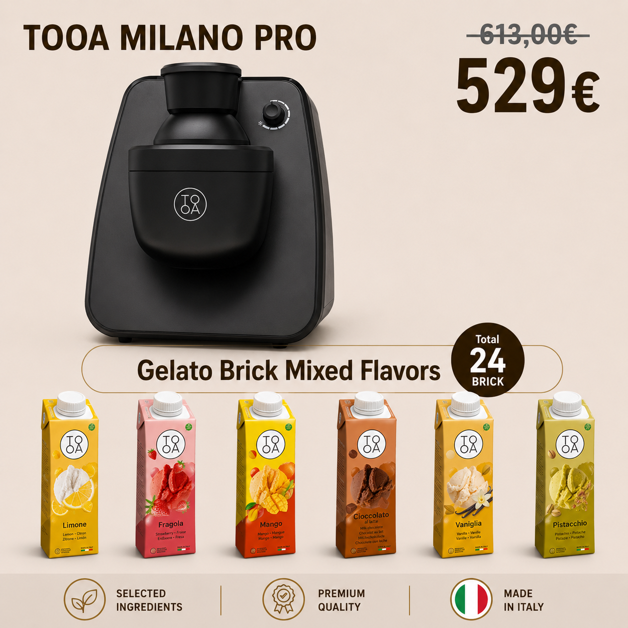 Gelatiera TooA Milano PRO Starter Pack